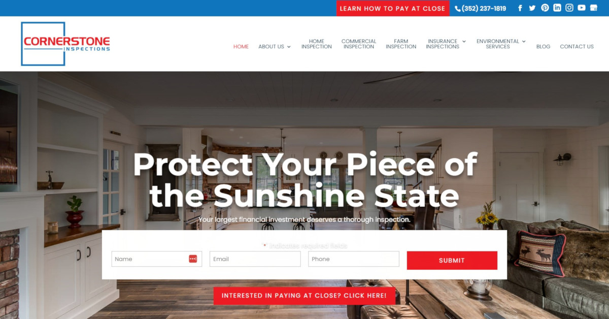 Our New site is Live! Cornerstone Inspections